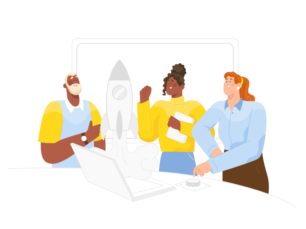 Startup Website Amsterdam Launch Illustration